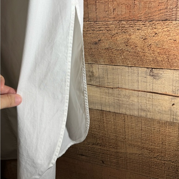 OUTERKNOWN White Maxi Shirt Dress size Small Lagenlook Minimalist - Picture 8 of 12